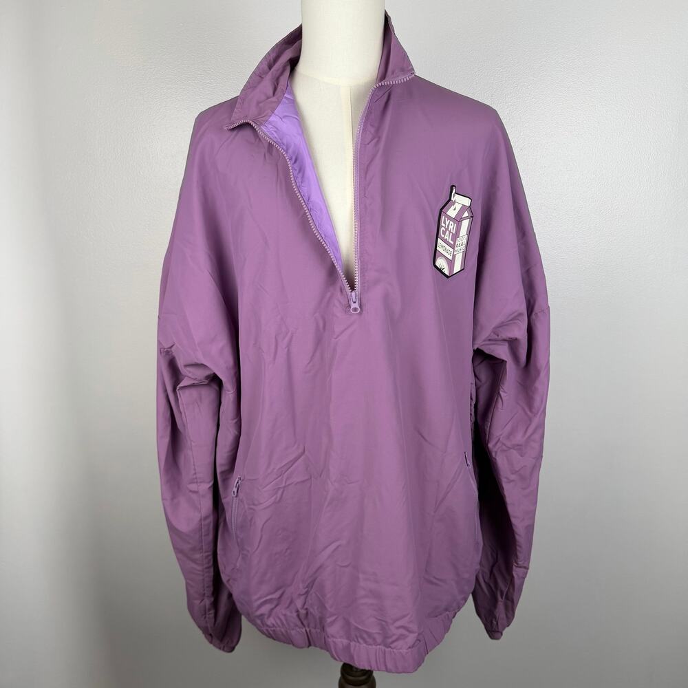 Lyrical Lemonade XXL Purple Windbreaker Half Zip Pullover Jacket Streetwear